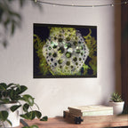 Abstract Green Bubble Art Poster — Matte Horizontal Wall Print