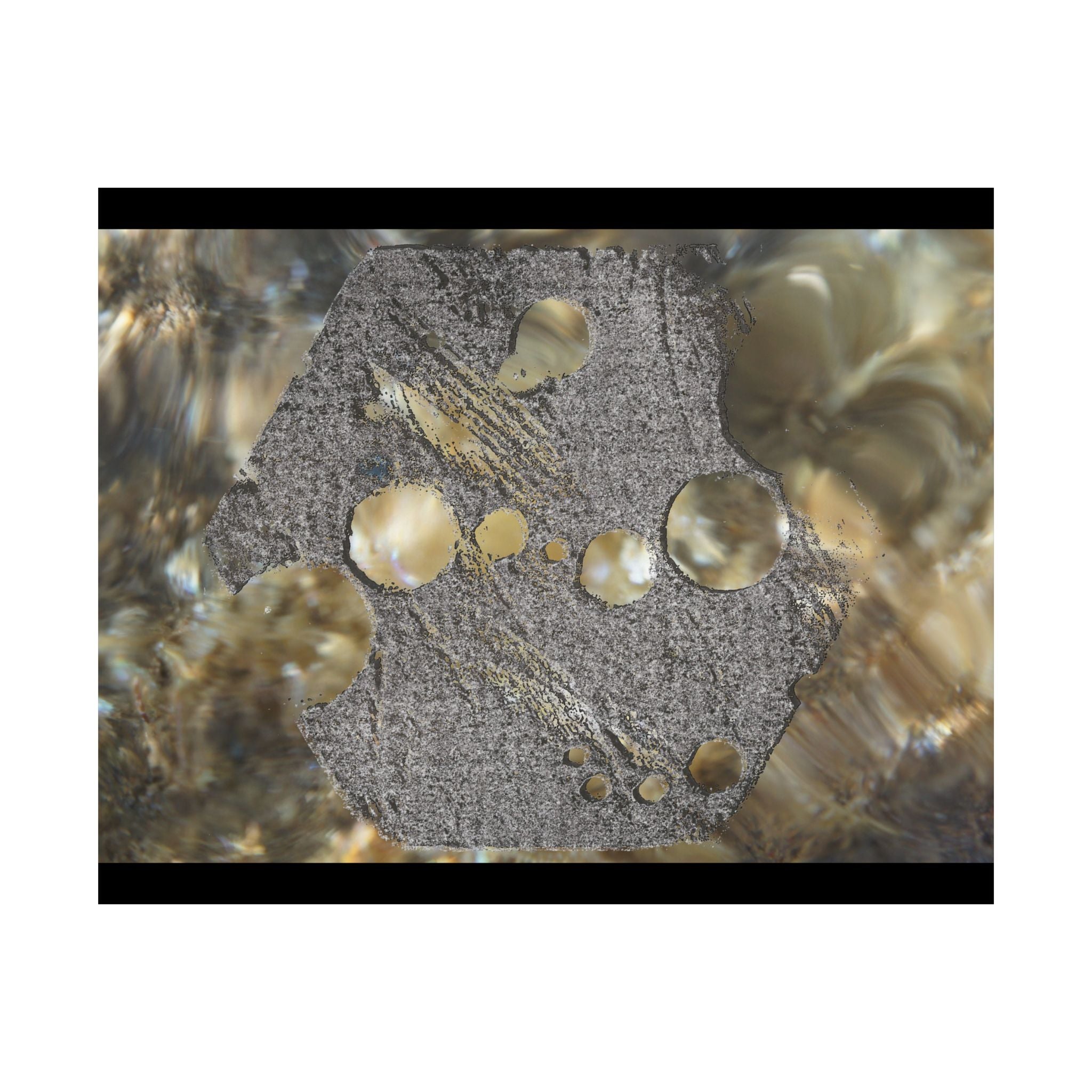 Matte horizontale poster — Abstracte muurdecoratie met water- en steentextuur 