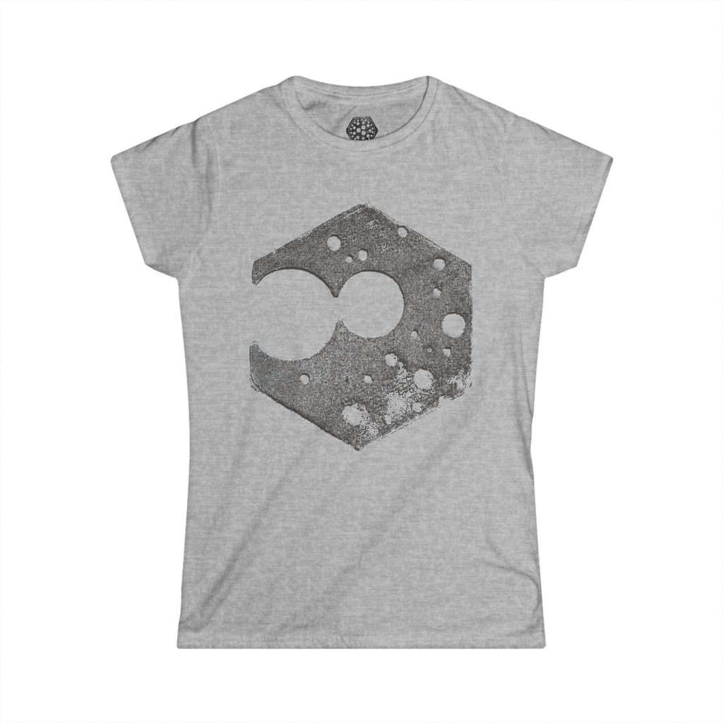 Women's Tee — Abstract Hexagon Moon Graphic T-Shirt