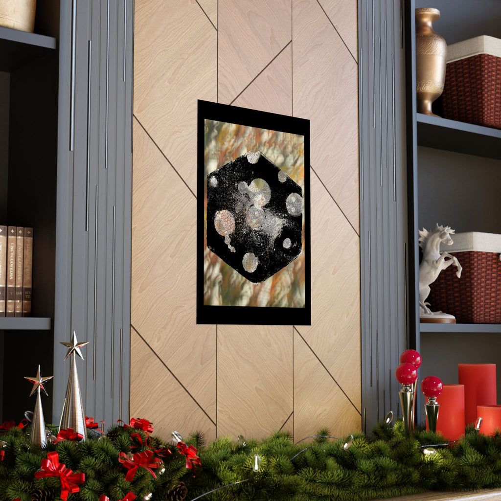 Matte Poster — Abstract Cosmic Hexagon Art Print