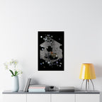 Night Lights Matte Poster — Hexagon Bokeh Abstract Art