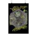 Abstract Hexagon Galaxy Poster — Matte Vertical Art Print