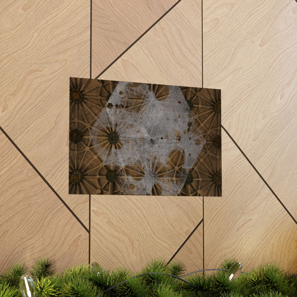 Matte horizontale poster — Kunstprint van een gotisch plafond 