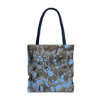 Abstract Blue Splatter Tote Bag - Artistic All-Over Print