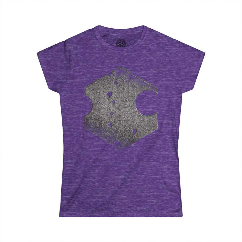 Hexagon Vintage Graphic Tee — Distressed Geometric Women’s T-Shirt