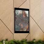 Abstract Rust & Stone Matte Poster — Industrial Geode Wall Art
