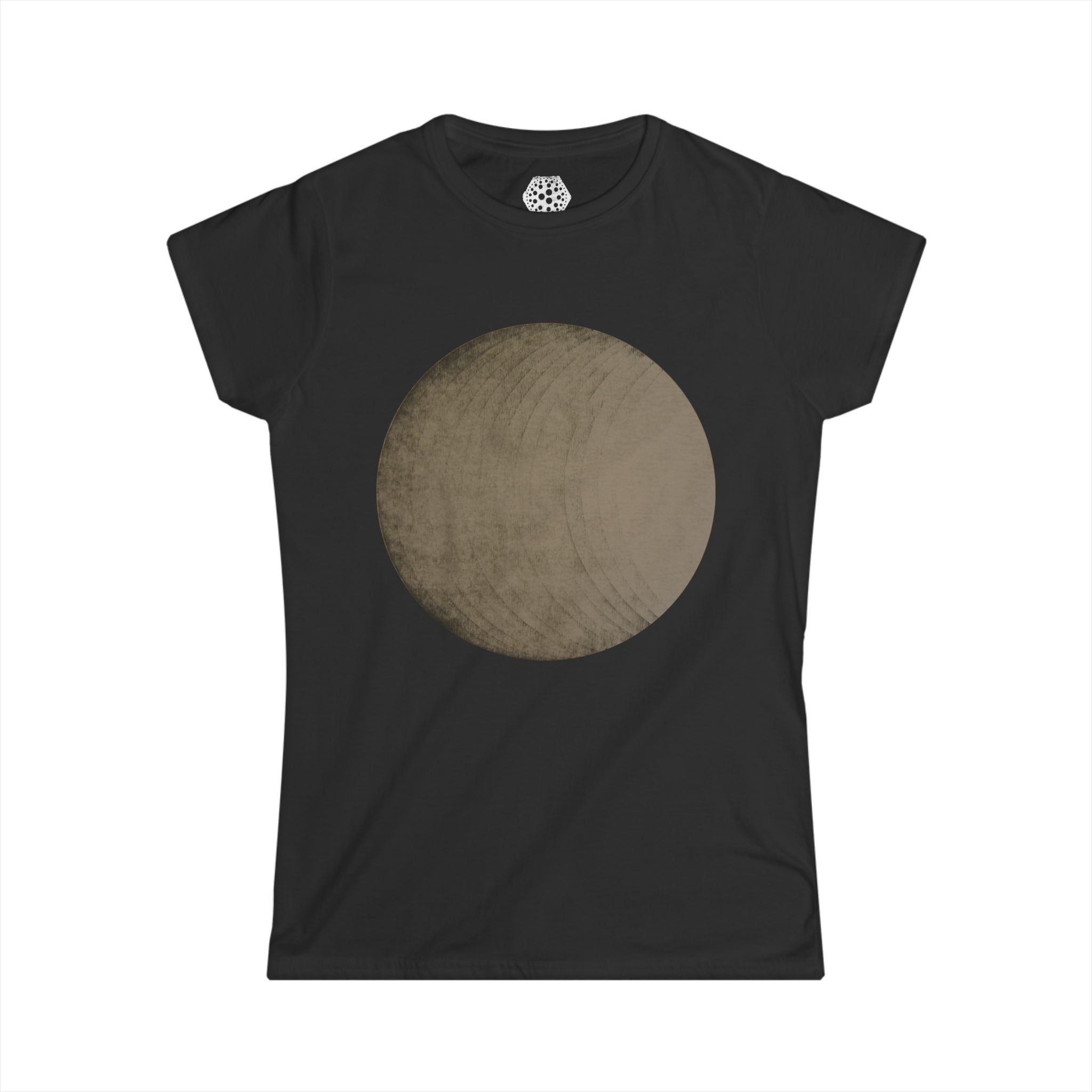 T-shirt met maanfase-afbeelding — Vintage T-shirt voor dames met volle maan 