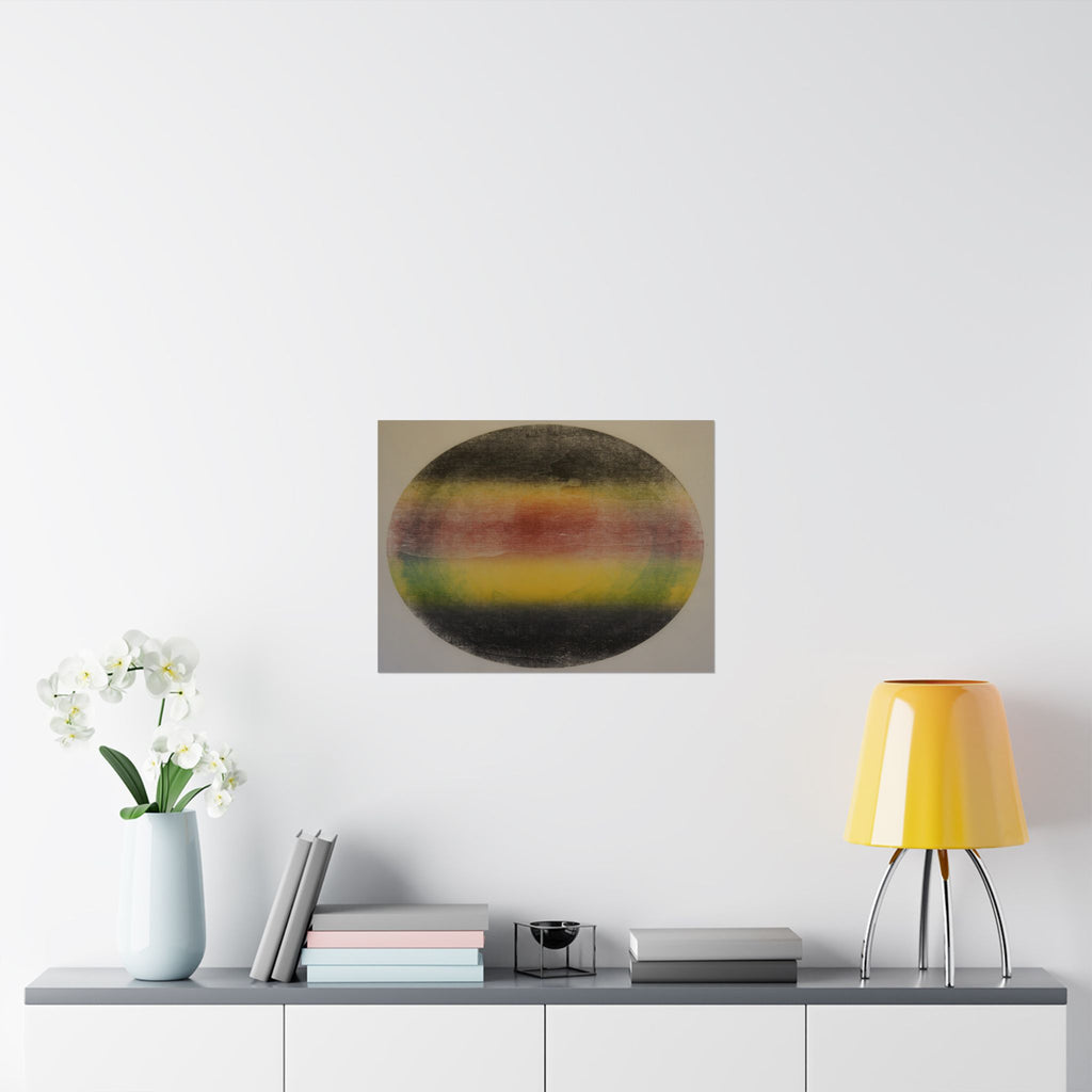 Abstract Rainbow Orb Matte Poster — Minimalist Horizontal Wall Art
