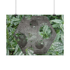 Botanical Hexagon Print Poster — Green Leaf Horizontal Wall Art