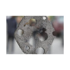 Abstracte industriële metalen textuur matte horizontale poster 