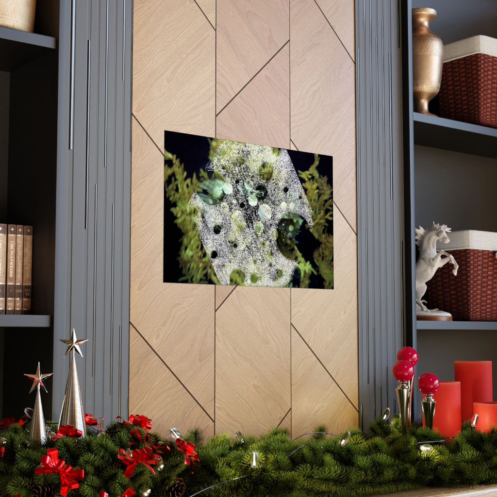 Abstract Nature Matte Horizontal Poster — Moss & Stone Texture Wall Art