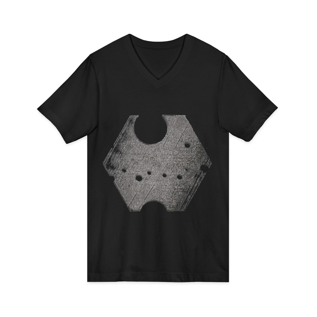 Hex Moon Graphic Tee Design Hex06— Distressed Space Cheese Vintage Astronomy V-Neck T-Shirt