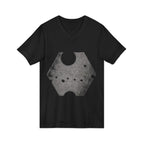Hex Moon Graphic Tee Design Hex06— Distressed Space Cheese Vintage Astronomy V-Neck T-Shirt