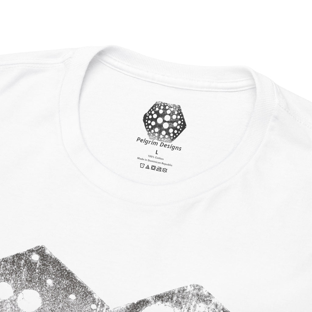 Hex Moon Graphic Tee — Distressed Space Cheese Vintage Astronomy T-Shirt