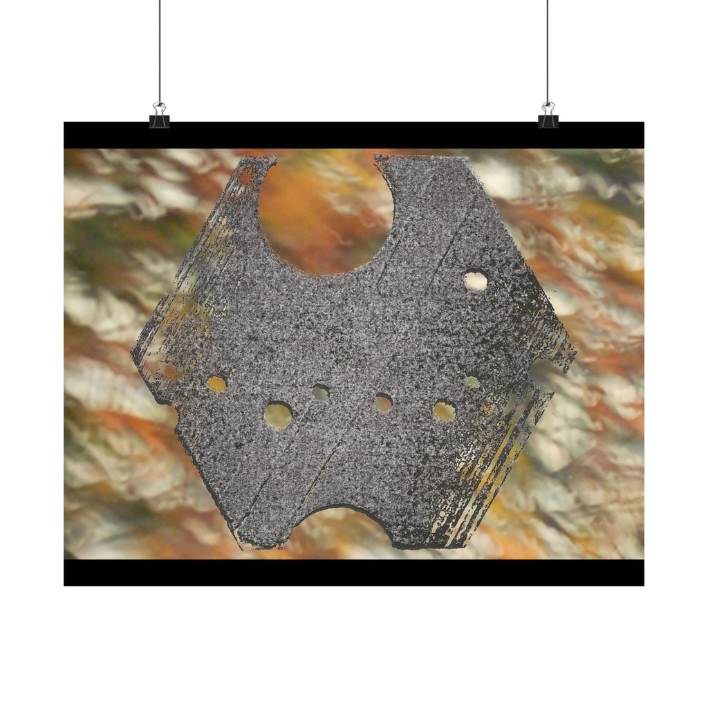 Abstract Geometric Texture Matte Horizontal Poster | Industrial Moon Art