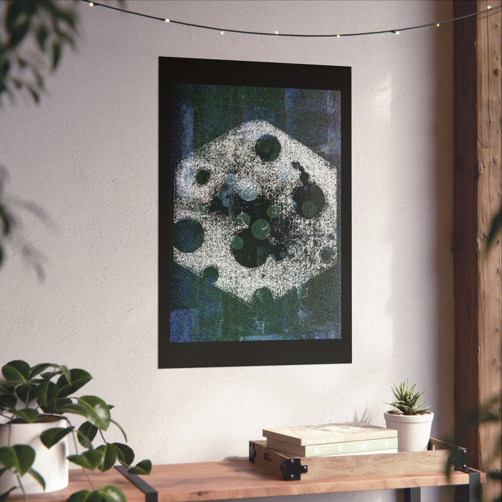 Abstract Moon Phase Poster — Matte Vertical Wall Art