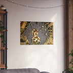 Abstract Geode Collage Matte Horizontal Poster | Mineral Texture Wall Art