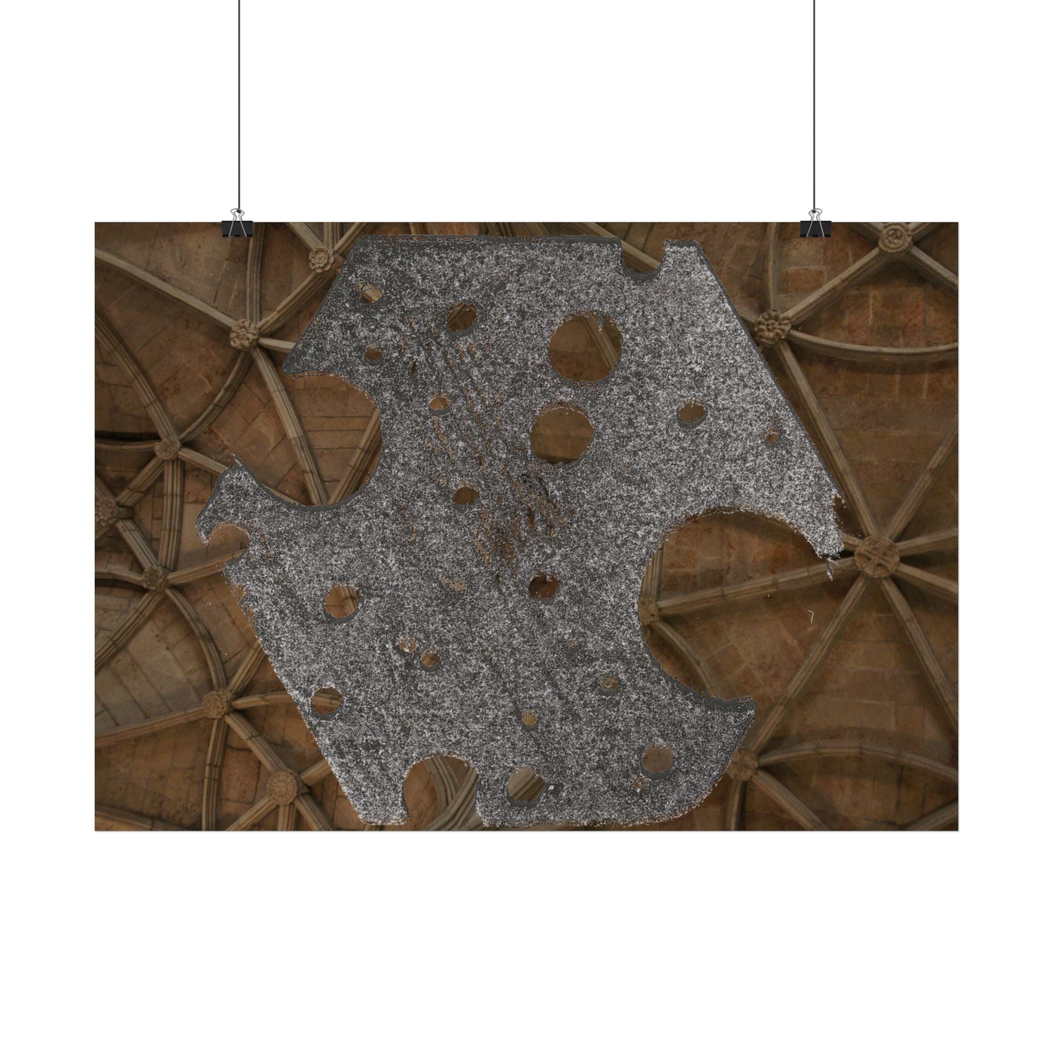 Horizontale poster — Kathedraalplafond metalen textuur horizontale kunst 