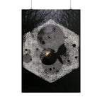 Verticale poster — Abstracte maan zeshoek kunst 