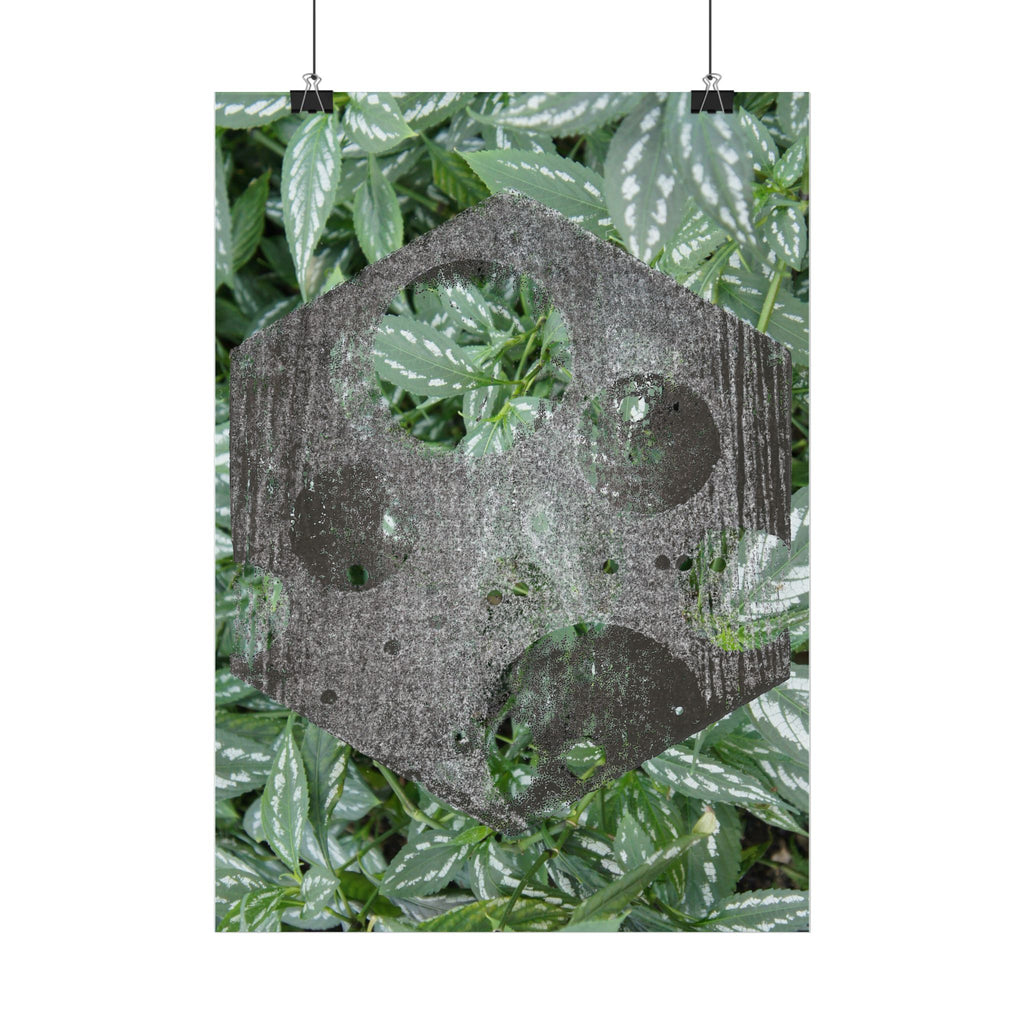 Botanische maanposter — verticale kunstprint 