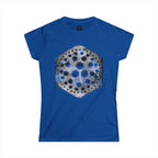 Women's Hexagon Cheese Graphic Tee — Vintage Distressed Dairy Art T-Shirt