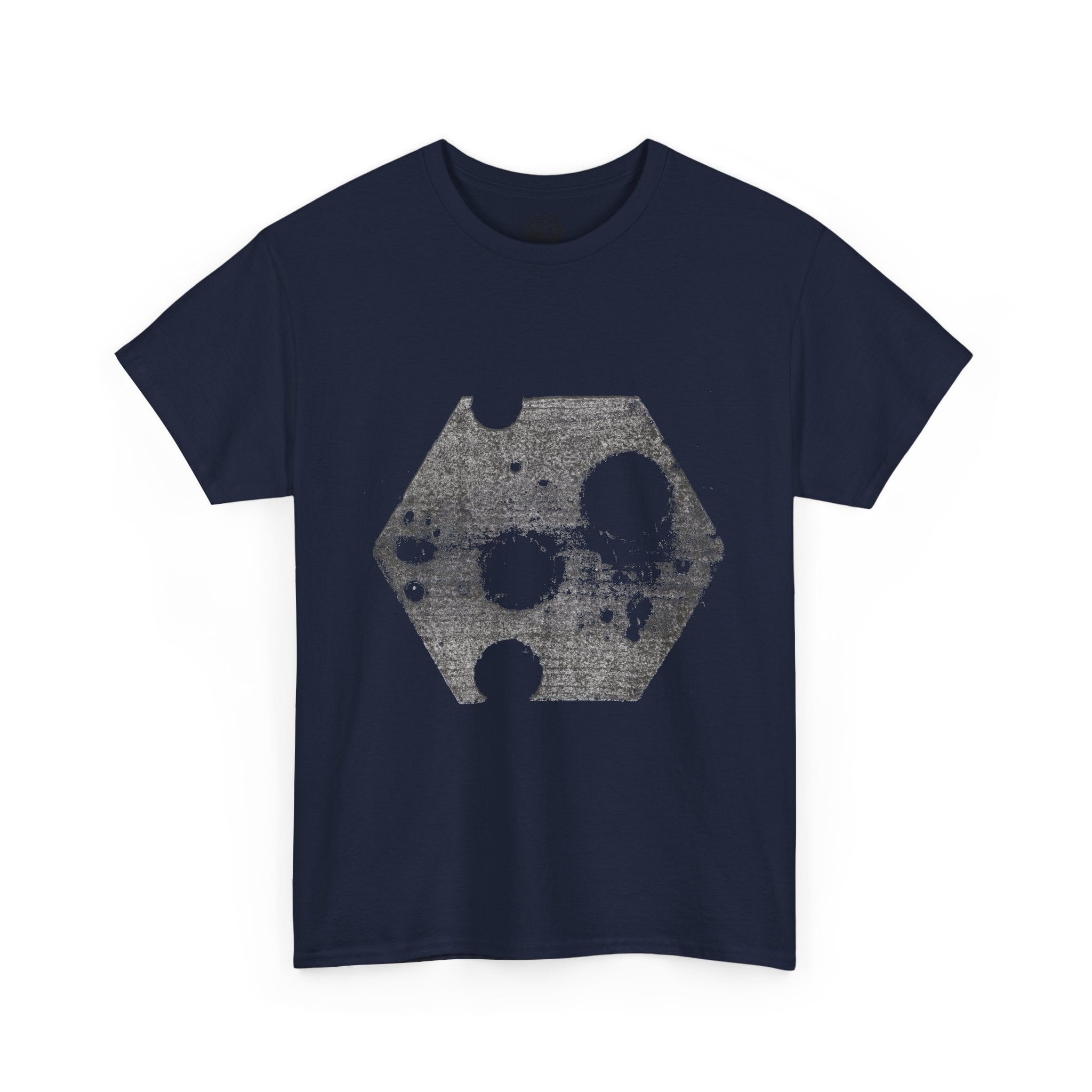 Hexagon Circles Graphic Tee — Digital Manual Print Art