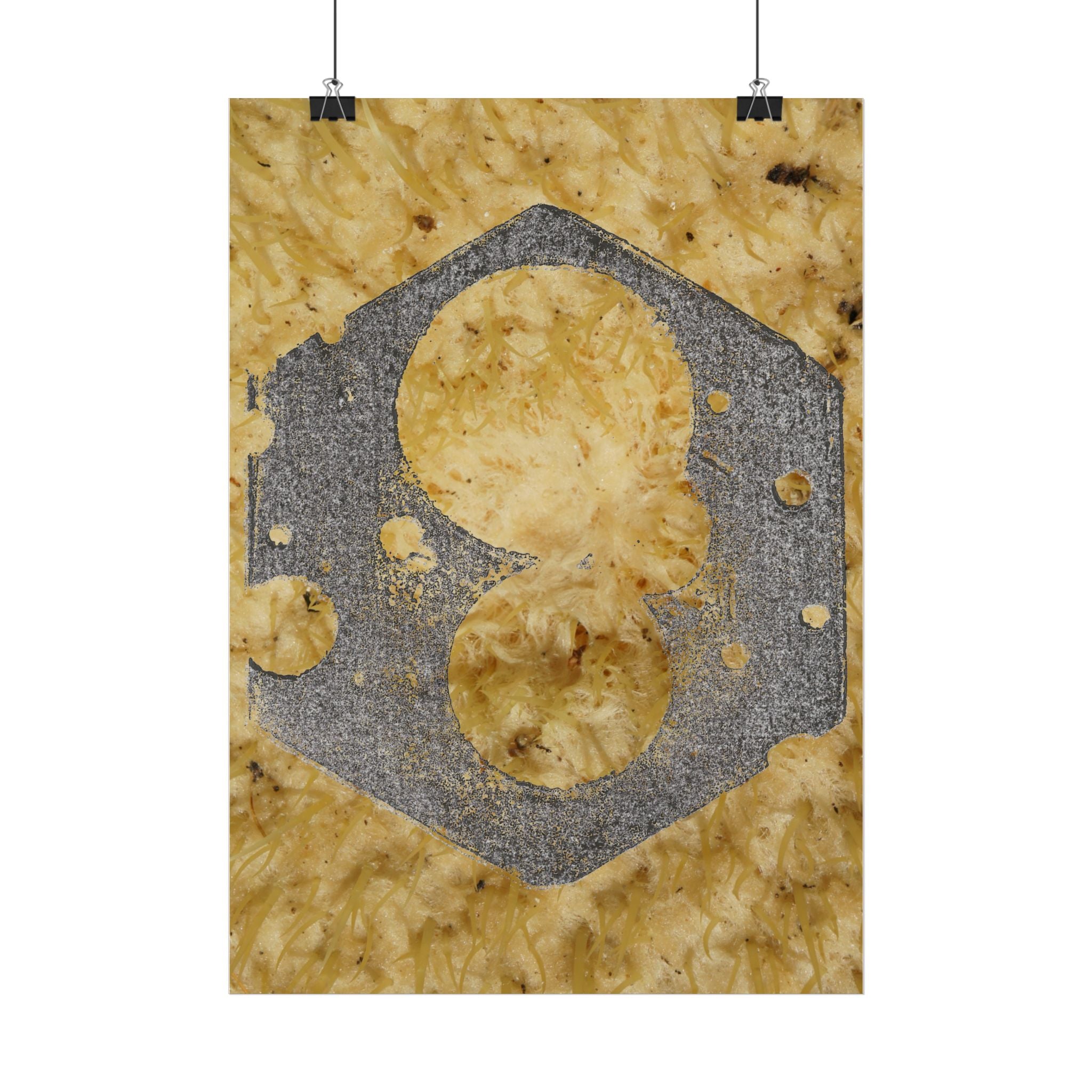 Industrial Metal Plate on Plywood Poster | Vertical Poster