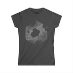 Women's T-Shirt — Distressed Hexagon Moon Graphic Tee