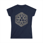 Hexagon Sea Urchin Tee — Vintage Dot Shell Graphic Womens T-Shirt