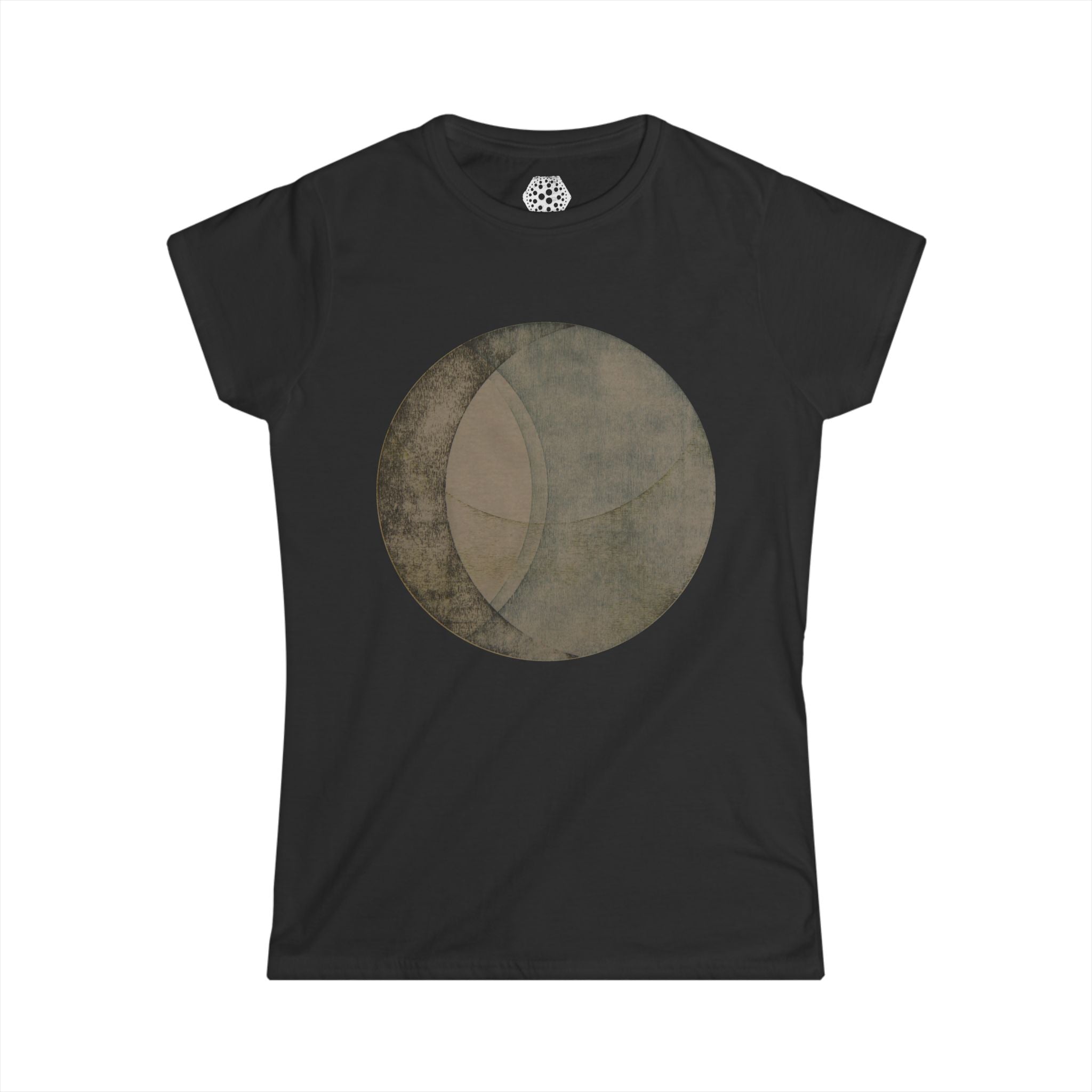 Damesshirt — Vintage T-shirt met maanfasenprint 