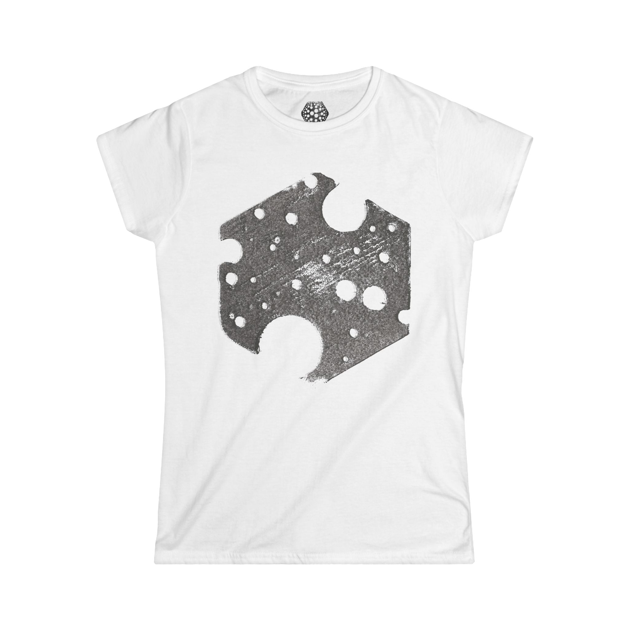 Dames T-shirt — Vintage Grunge Cheese Slice Graphic Tee 