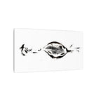 Minimalist Black & White Abstract Canvas Print — Organic Ink Wave Wall Art