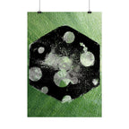Abstract Green Dice Art Poster — Vertical Wall Print