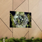 Abstract Green Hexagon Matte Poster — Botanical Geometric Wall Art