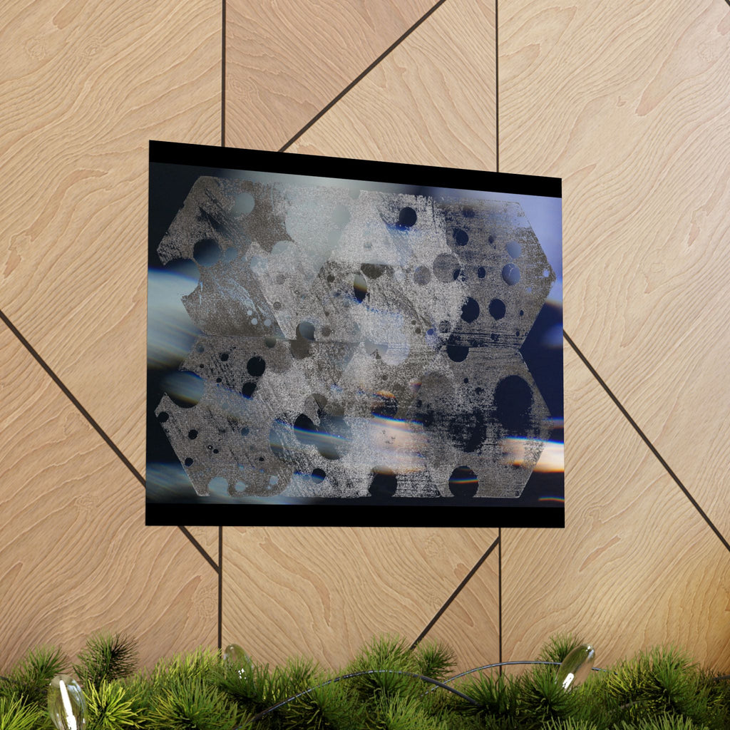 Abstracte zeshoekige matte poster — Moderne geometrische kunstprint 