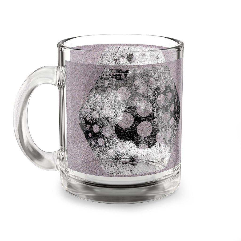 Abstract Geode Glass Mug – Purple Bubble Crystal Design, 10oz