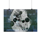 Abstract Moon Crater Matte Poster — Horizontal Wall Art