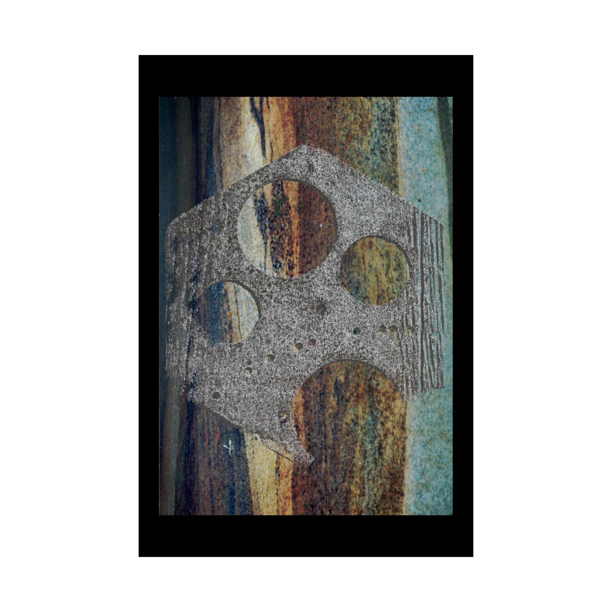 Abstract Rusted Gear Art Matte Vertical Poster | Industrial Grunge Wall Decor