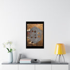 Industrial Rust Texture Matte Poster — Hex Metal Plate Wall Art