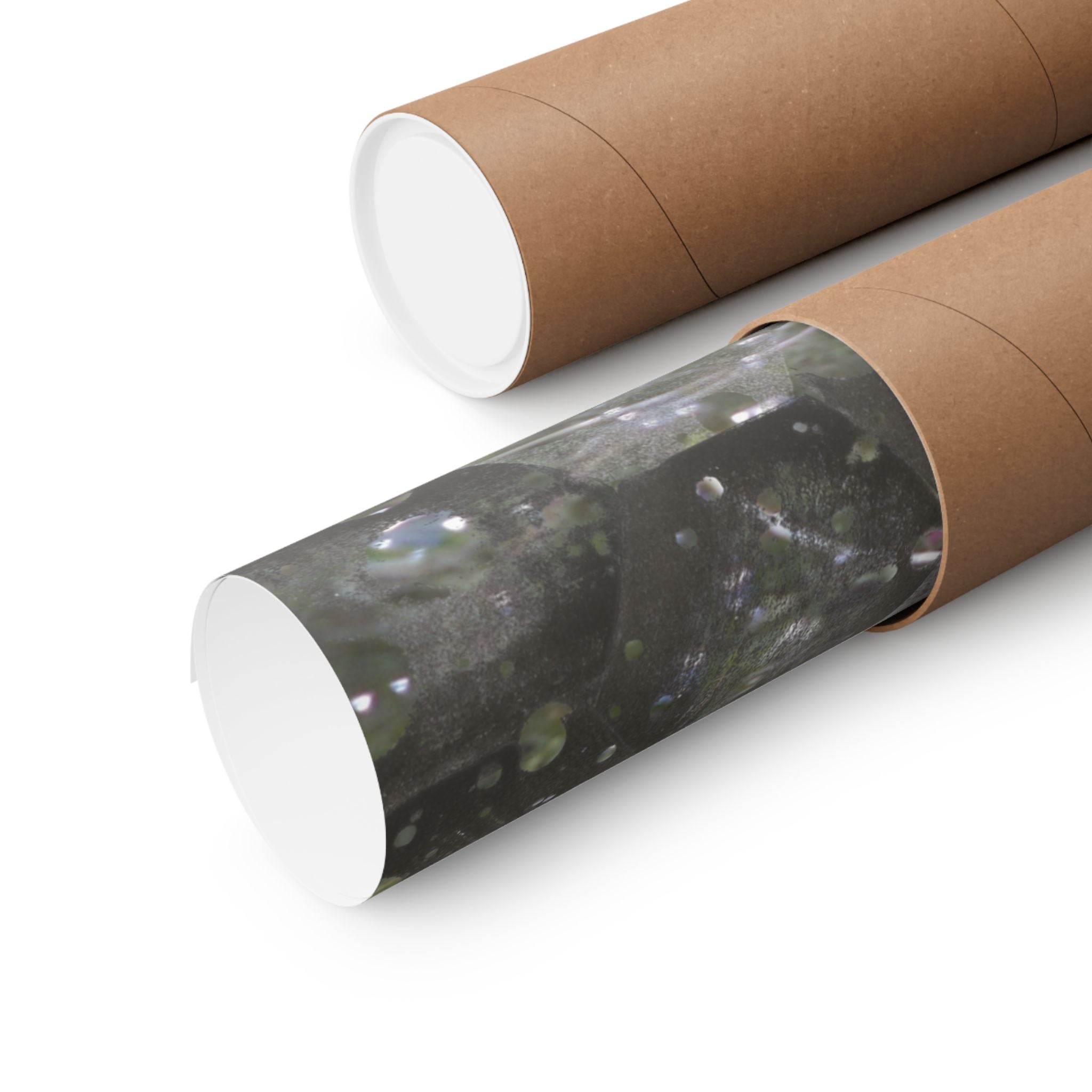 Abstracte zeshoekige poster met bubbelstructuur en matte afwerking — Geometrische wanddecoratie 