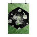 Abstract Green Dice Art Poster — Vertical Wall Print