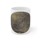 Organic Abstract Forest Mug — Earth-Toned Nature Art Cup