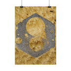 Industrial Metal Plate on Plywood Poster | Vertical Poster