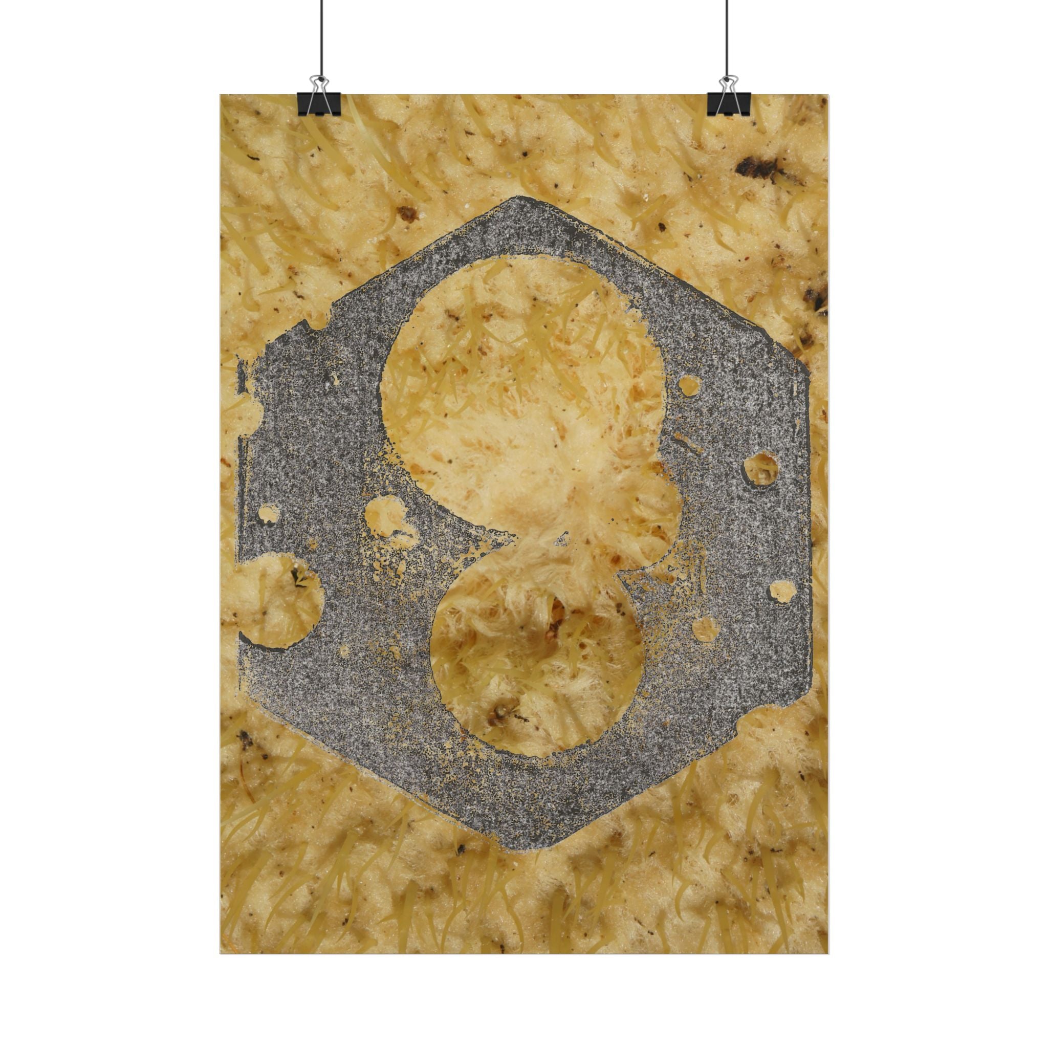 Industrial Metal Plate on Plywood Poster | Vertical Poster