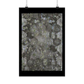 Abstracte zeshoekige bubbelposter met matte afwerking — Geometrische metallic wanddecoratie 