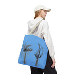 Botanical Sketch Tote Bag — Minimal Blue Wildflower Print