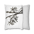 Bamboo Ink-Brush Square Pillowcase — Minimal Asian-Inspired Decorative Pillow Cover