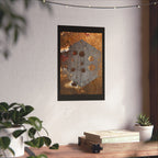 Industrial Rust Texture Matte Poster — Hex Metal Plate Wall Art