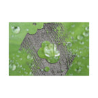 Dewy Leaf Macro Matte Horizontal Posters | Nature Water Droplet Wall Art
