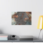 Abstracte poster met geologische textuur — Matte horizontale kunstprint 